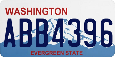 WA license plate ABB4396