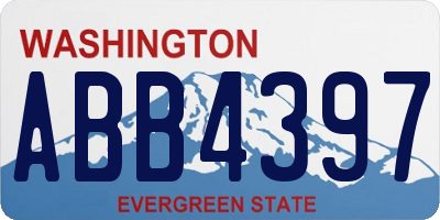 WA license plate ABB4397