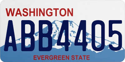 WA license plate ABB4405
