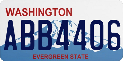 WA license plate ABB4406