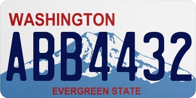 WA license plate ABB4432