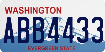 WA license plate ABB4433