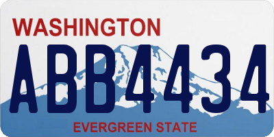 WA license plate ABB4434