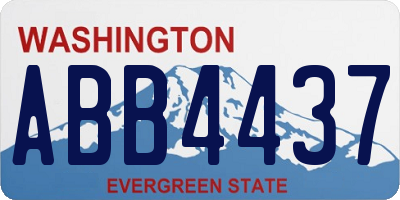 WA license plate ABB4437
