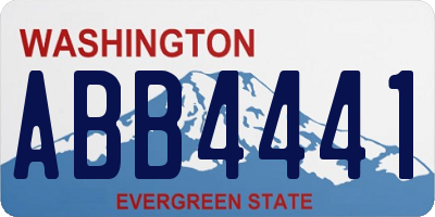 WA license plate ABB4441