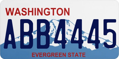 WA license plate ABB4445