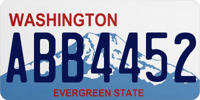 WA license plate ABB4452