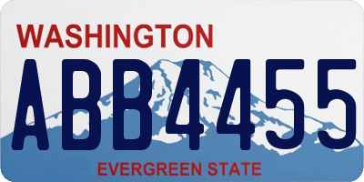 WA license plate ABB4455