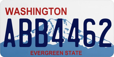 WA license plate ABB4462