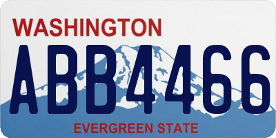 WA license plate ABB4466
