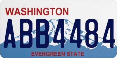WA license plate ABB4484
