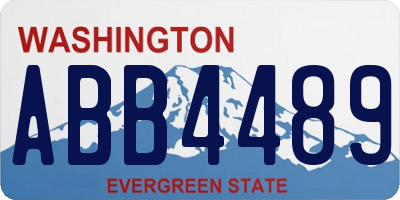 WA license plate ABB4489