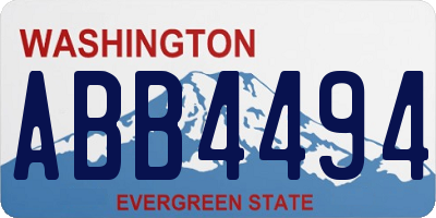 WA license plate ABB4494