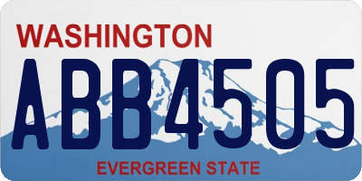 WA license plate ABB4505