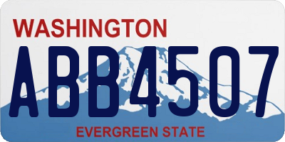 WA license plate ABB4507