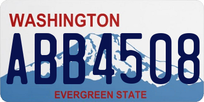 WA license plate ABB4508