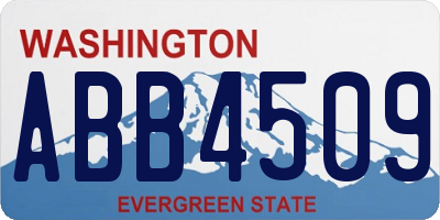 WA license plate ABB4509