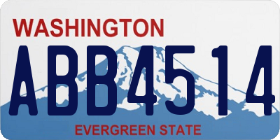 WA license plate ABB4514