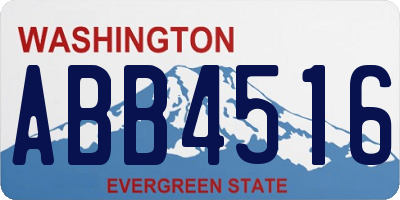 WA license plate ABB4516