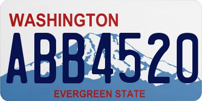 WA license plate ABB4520