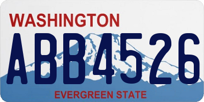 WA license plate ABB4526