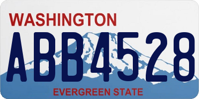 WA license plate ABB4528