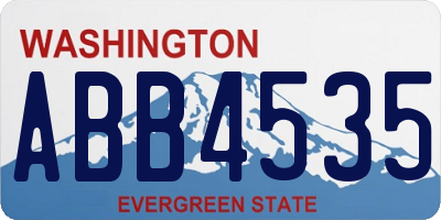 WA license plate ABB4535