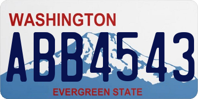 WA license plate ABB4543