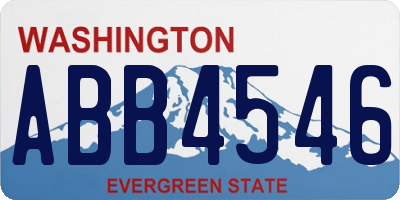 WA license plate ABB4546