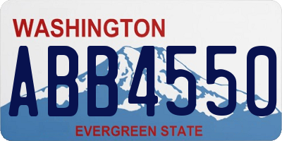 WA license plate ABB4550