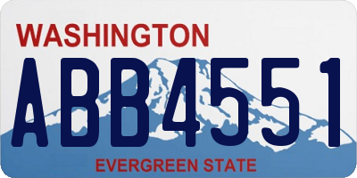 WA license plate ABB4551
