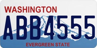WA license plate ABB4555