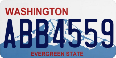 WA license plate ABB4559
