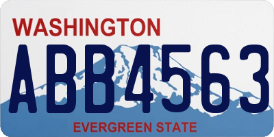 WA license plate ABB4563