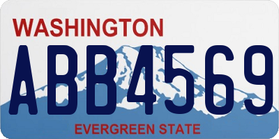 WA license plate ABB4569