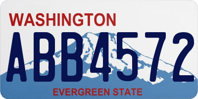 WA license plate ABB4572
