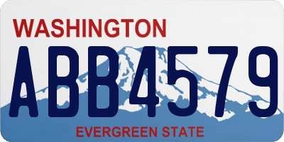 WA license plate ABB4579