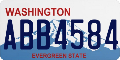 WA license plate ABB4584