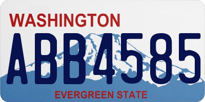 WA license plate ABB4585