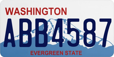 WA license plate ABB4587