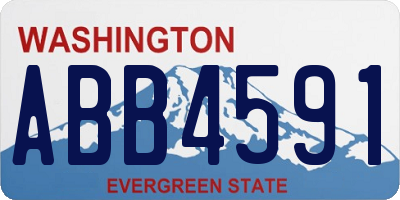 WA license plate ABB4591