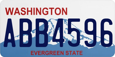 WA license plate ABB4596