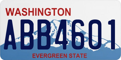 WA license plate ABB4601