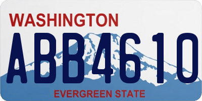 WA license plate ABB4610