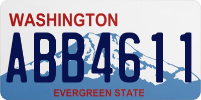 WA license plate ABB4611