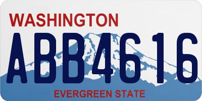 WA license plate ABB4616
