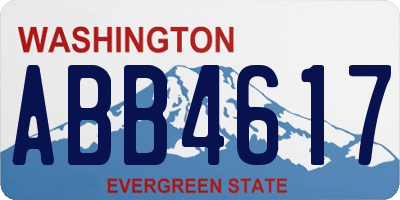 WA license plate ABB4617