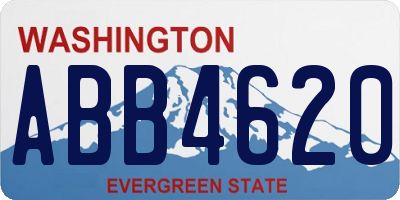 WA license plate ABB4620