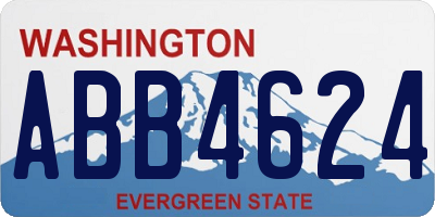 WA license plate ABB4624