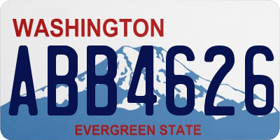 WA license plate ABB4626